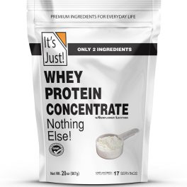 It's Just! - 100% Whey Protein Concentrate, GLP-1 Friendly, Made in USA, No RBST/rBGH Hormones, Premium WPC-80, No Added Flavors or Artificial Sweeteners (1.25 Pound, Unflavored)